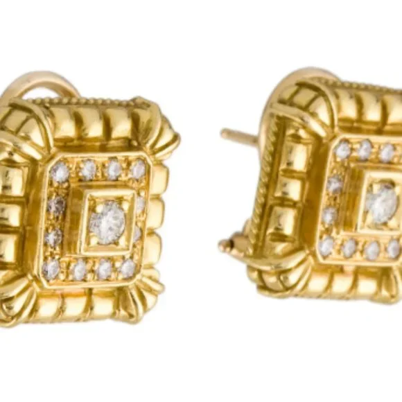 PENNY PREVILLE 18K Diamond Earclips w/ valuation report - Picture 3 of 5